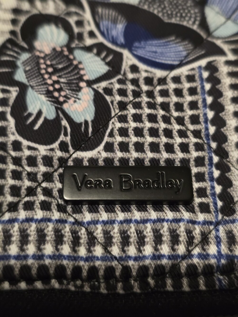 Vera Bradley Black, Blue & Light Blue Patterned Pocket Square